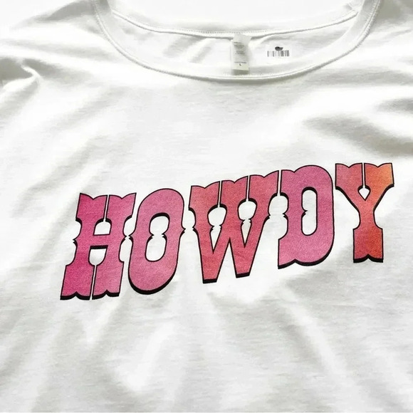 Charlie Southern Howdy Crop Tee Western L NWT - Picture 4 of 7